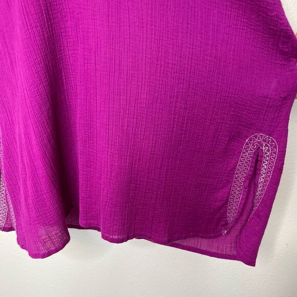 Old Navy Metallic Embroidered Beach Swim Cover Up Tunic Dress Pink Women Large - Picture 6 of 13